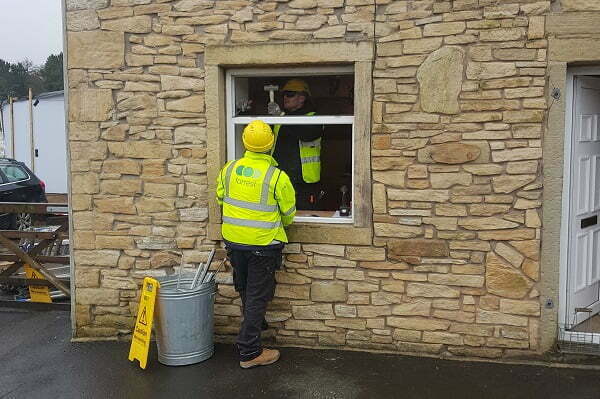 Contractor fitting window
