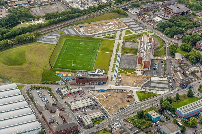 Sheffield Olympic Legacy Park - site aerial shot