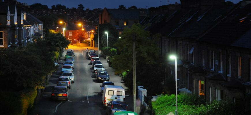 Street at night in Scotland