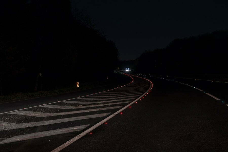 The new road studs on the A38