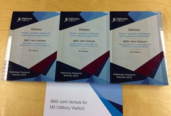 Two Highways England Awards for M5 Oldbury Viaduct