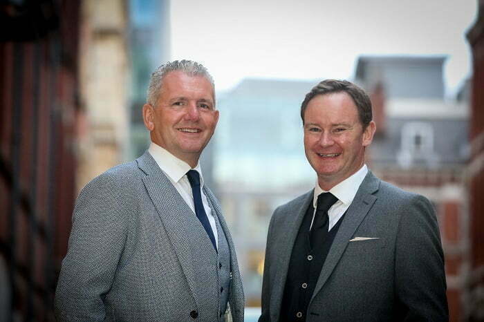 l-r Paul McKenna, Group CEO , and Ray O’Sullivan, Director of Construction UK at mac-group