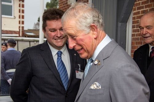 Balfour Beatty welcomes His Royal Highness The Prince of Wales to the Nuneaton Veteran Contact Point
