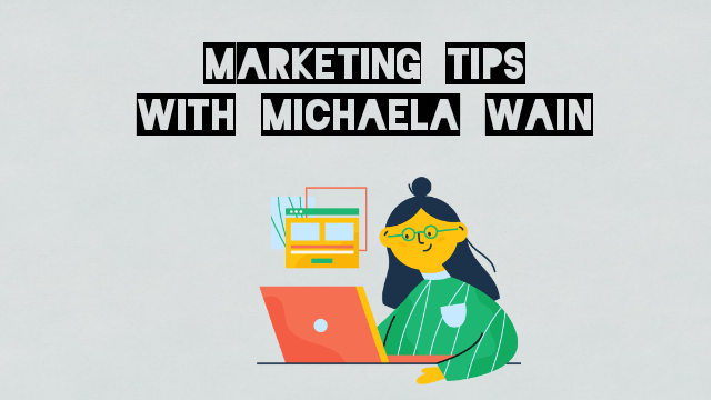 marketing tips with michaela wain cartoon image