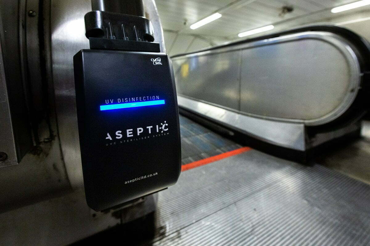 Installation of UV light devices on Tube escalators is latest step in TfL’s extensive anti-viral cleaning regime