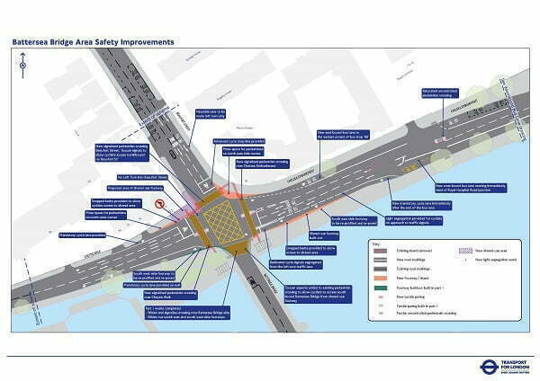 TfL Sets out Plans for Next Phase of Work to Make the Battersea Bridge Area Safer for People Walking and Cycling