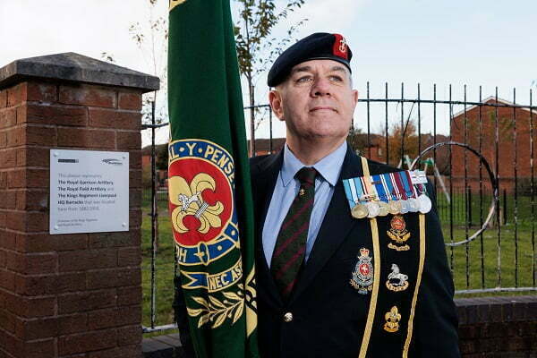 Plaque Unveiled at New Housing Development in Honour of the Kings Regiment and Royal Artillery