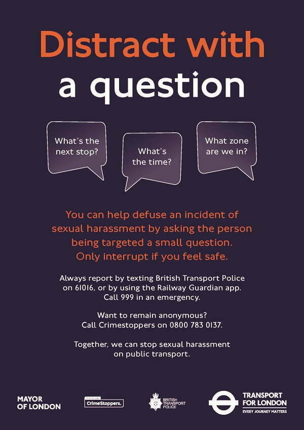 New Campaign Encourages Customers to Look Out For Sexual Harassment and Support Others on Public Transport