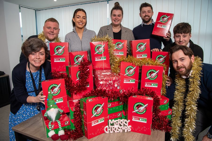 Cambridgeshire housebuilder supports operation christmas child campaign