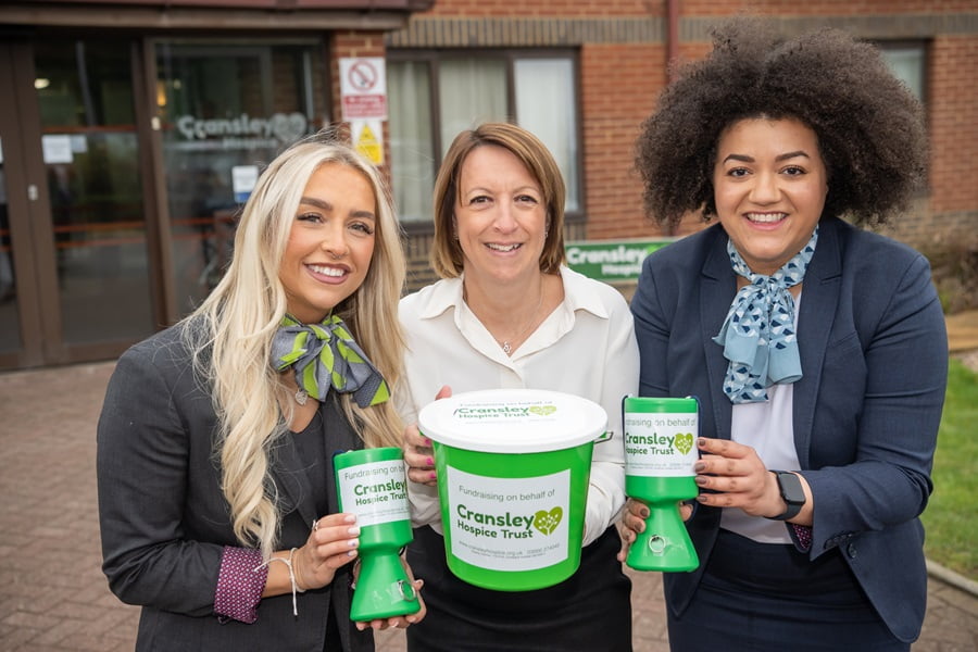 Hospice trust receives £3,000 donation from Northamptonshire homebuilders