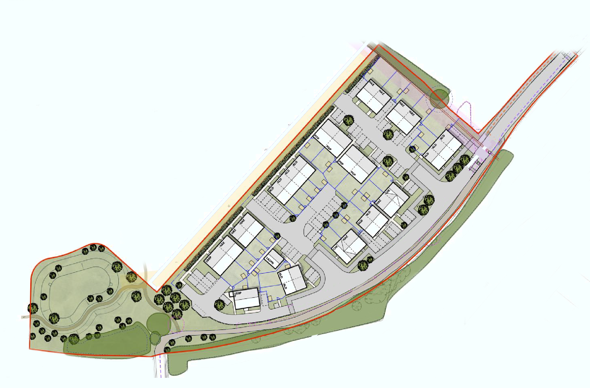 Blackbridge Housing Ariel Plan