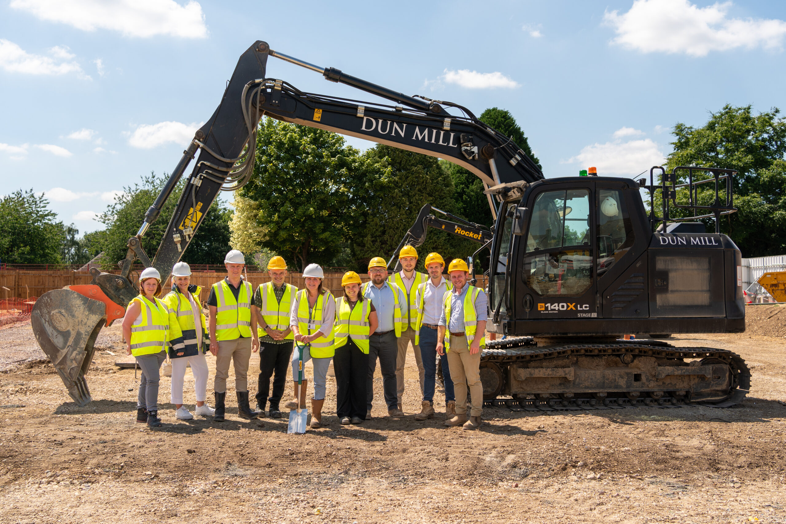 Picture of people from Housing association on building site