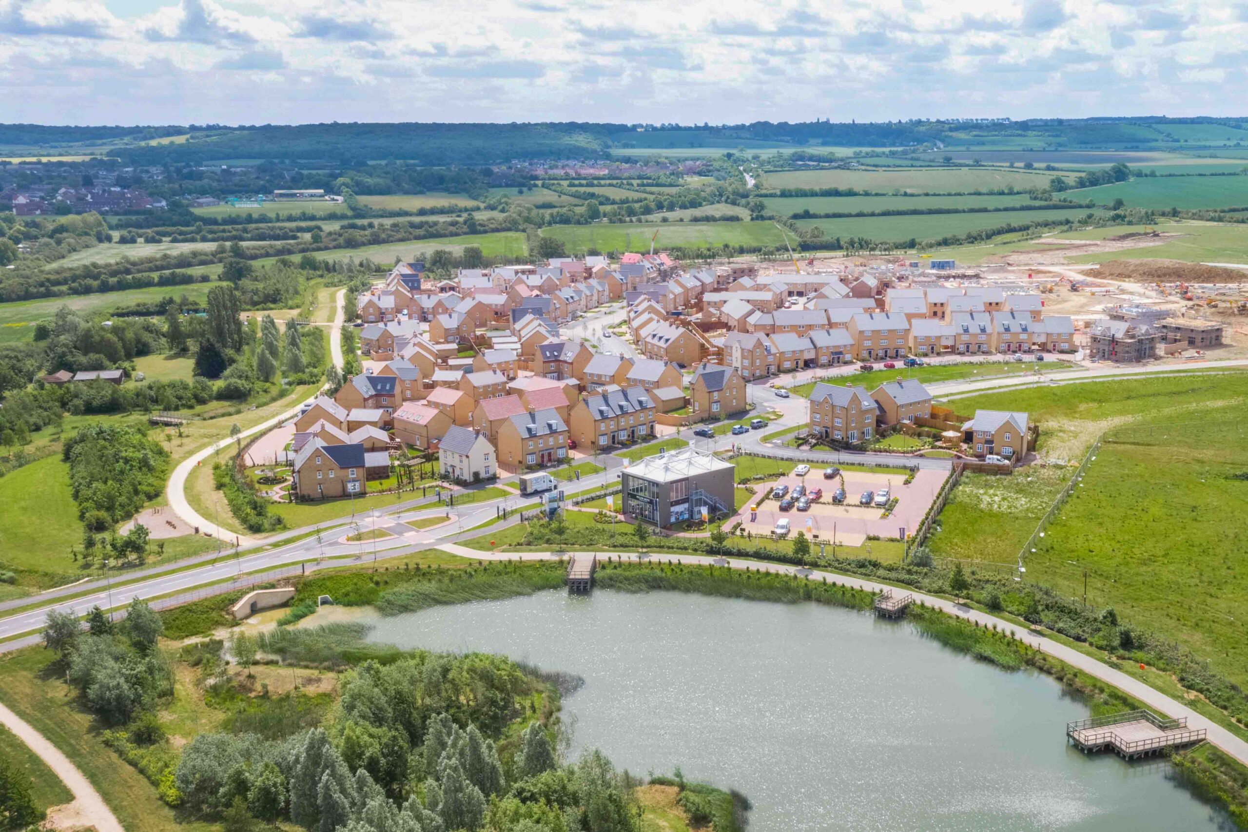 BN - An aerial shot of Barratt Homes' Willow Grove development