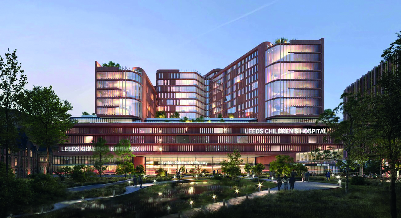 Leeds Hospital (Night)_Credit Perkins and Will