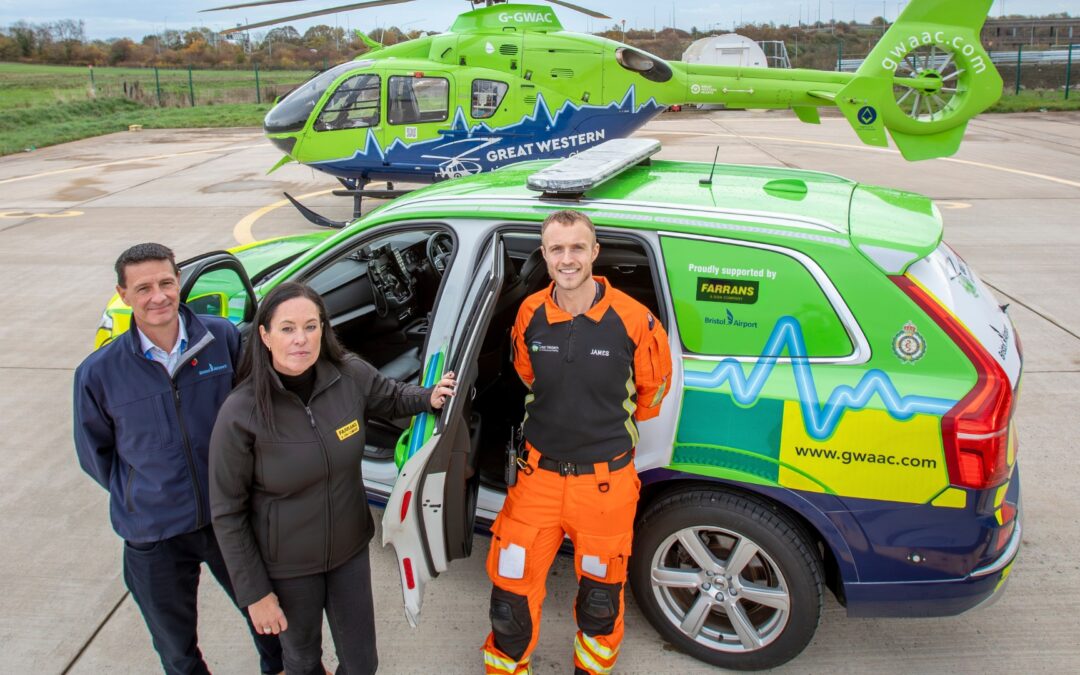 Farrans sponsorship delivers new response car for Great Western Air Ambulance Charity
