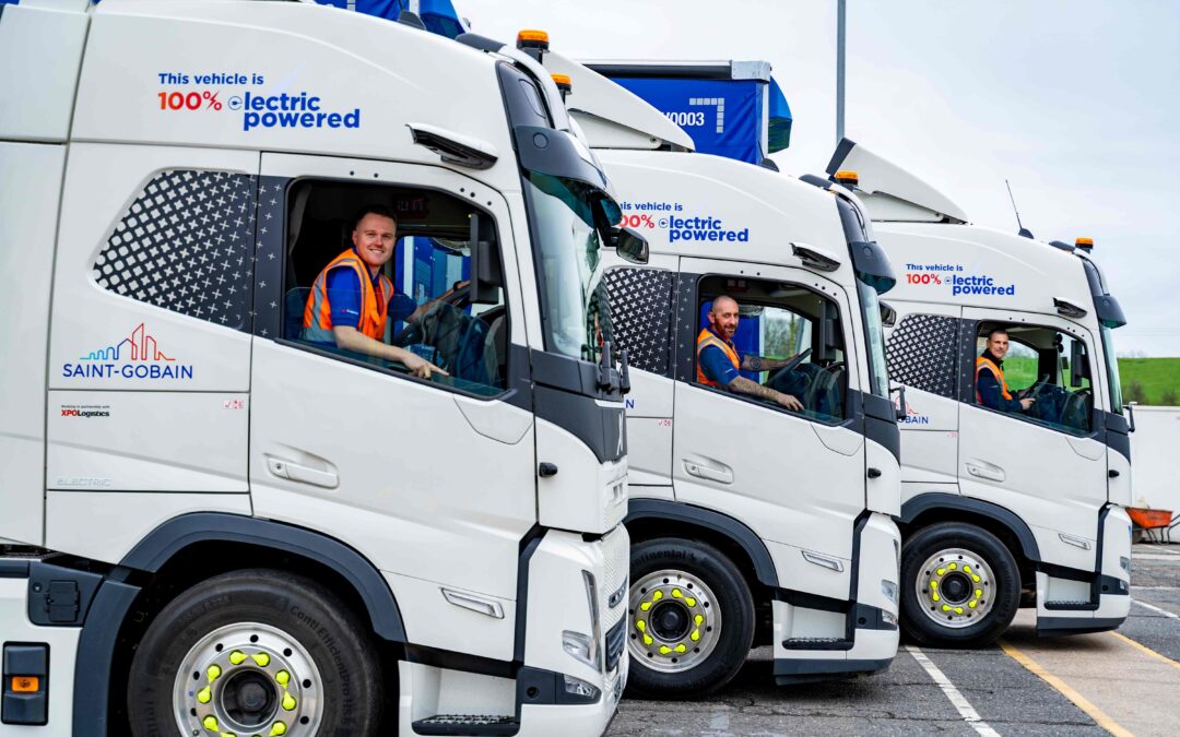 Saint-Gobain UK takes next step in zero-carbon logistics with full operational trial of six e-HGVs