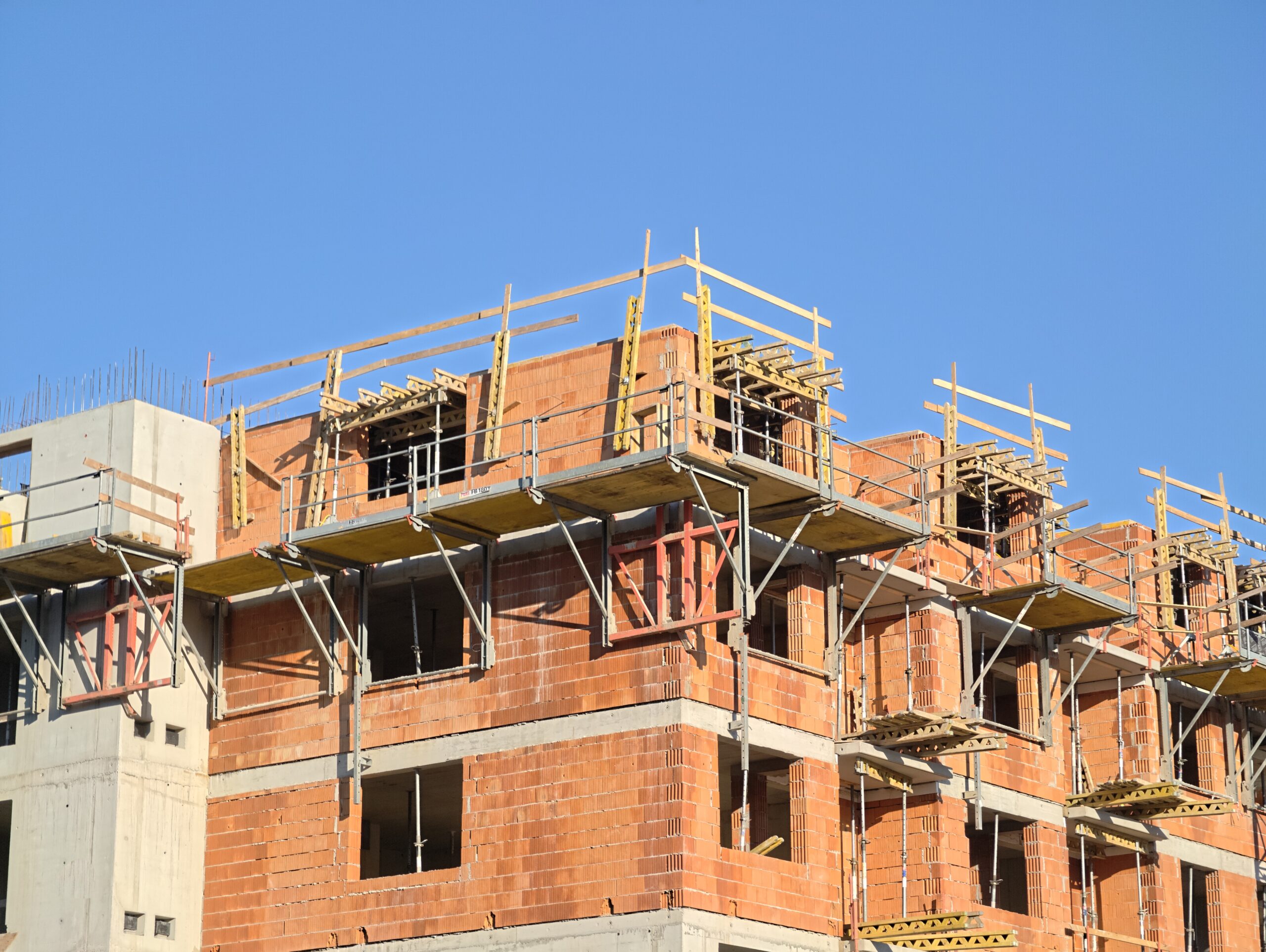 Construction of a residential home in progress
