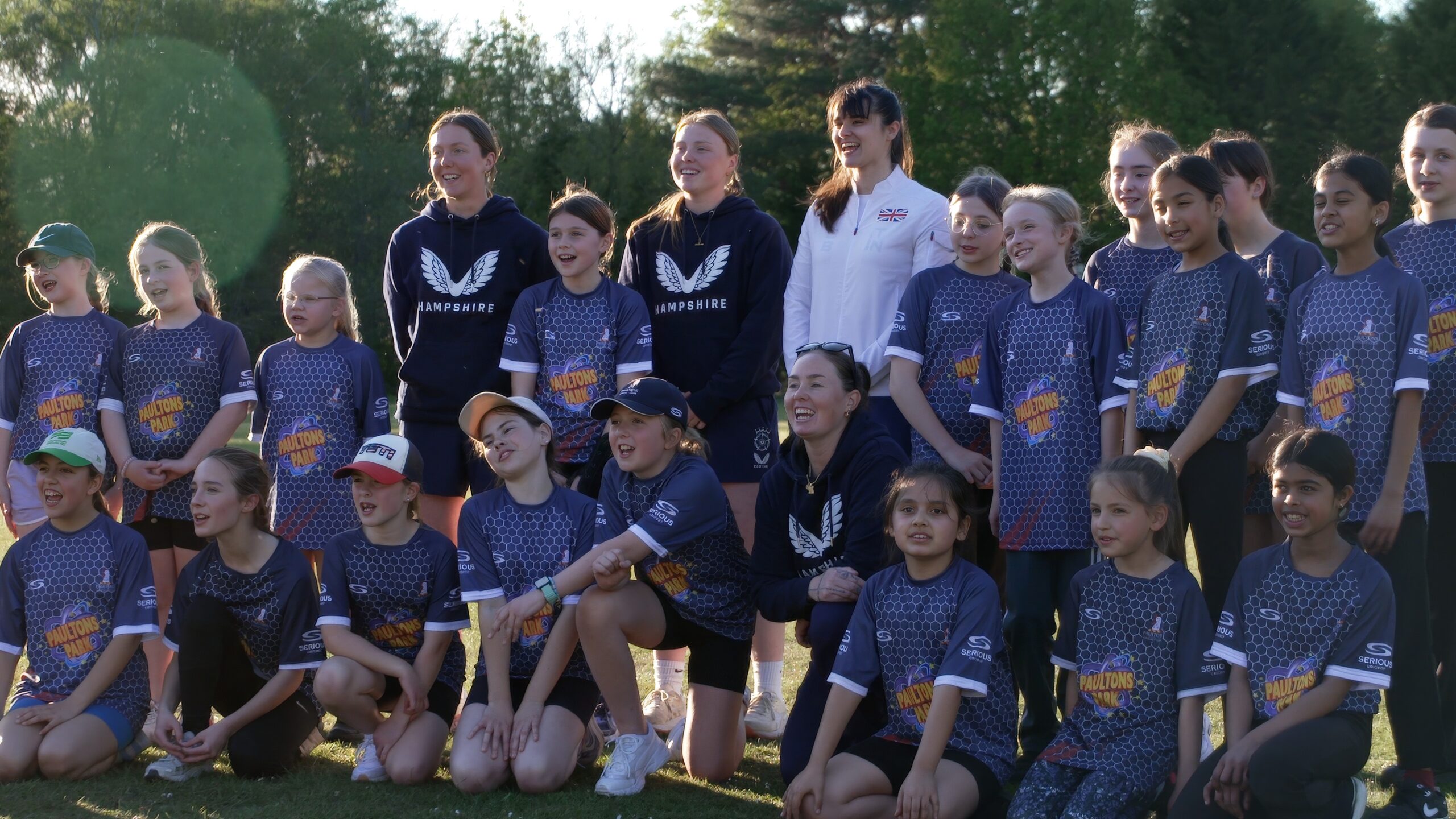 A girl's cricket team photo