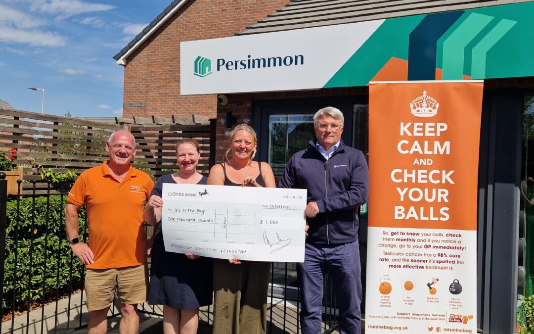 Developer donates £1,000 to south west cancer charity