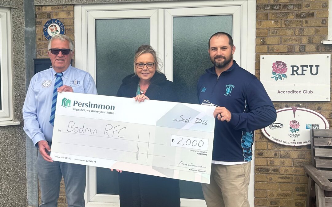 Local housebuilder announces multi-year partnership with Bodmin RFC