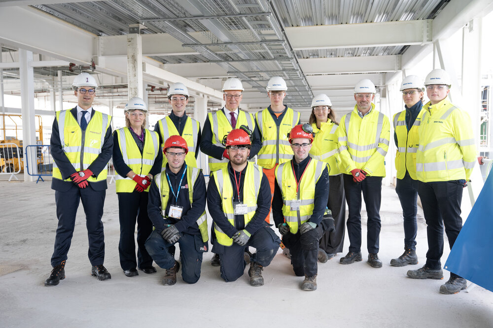 First Minister John Swinney during a tour of the South East Pier extension at Edinburgh airport. Free first use only for editorial in connection with the commissioning client's press-released story. All other rights are reserved. Use in any other context is expressly prohibited without prior permission.